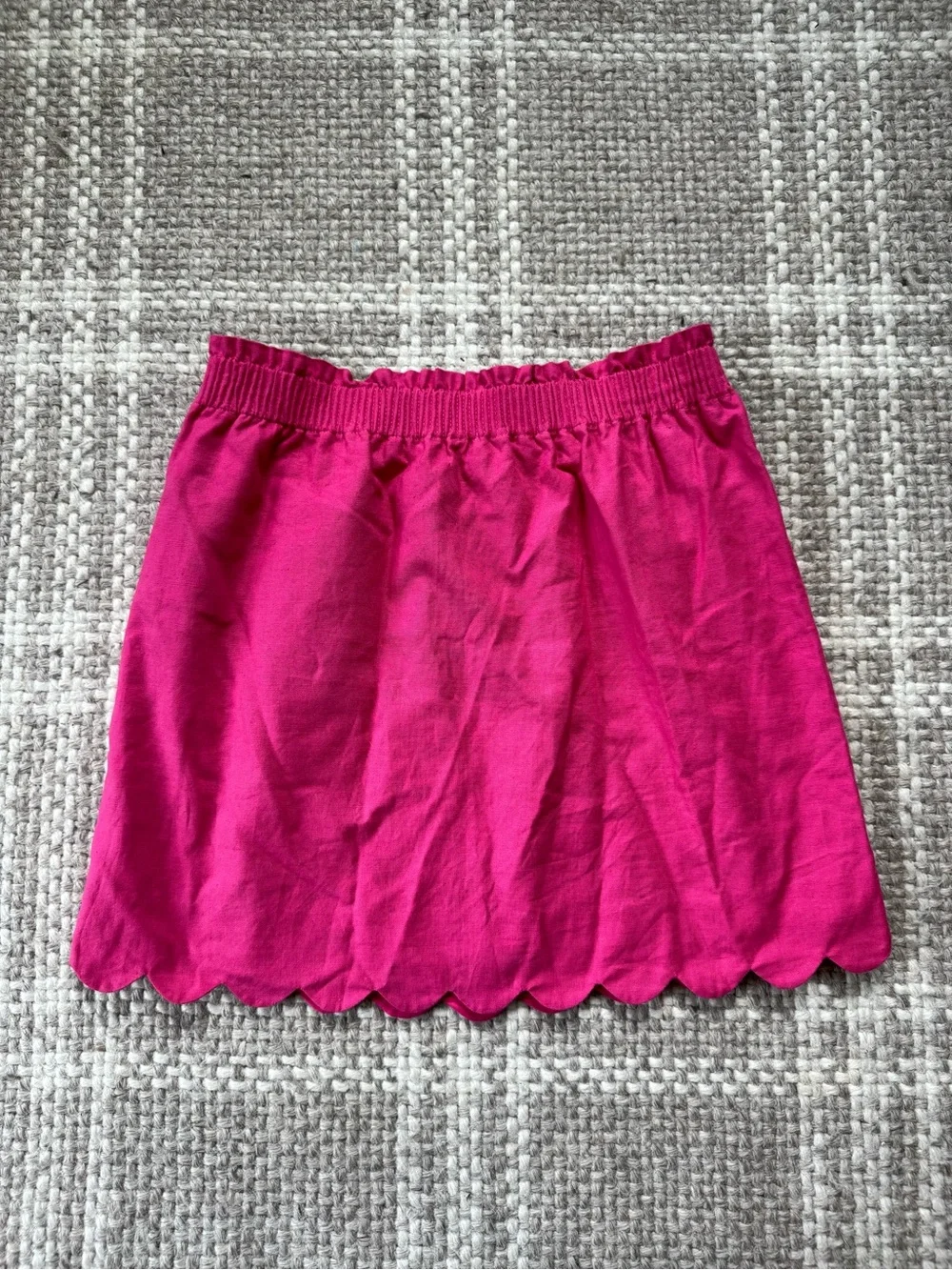 J. Crew scallop linen cotton skirt